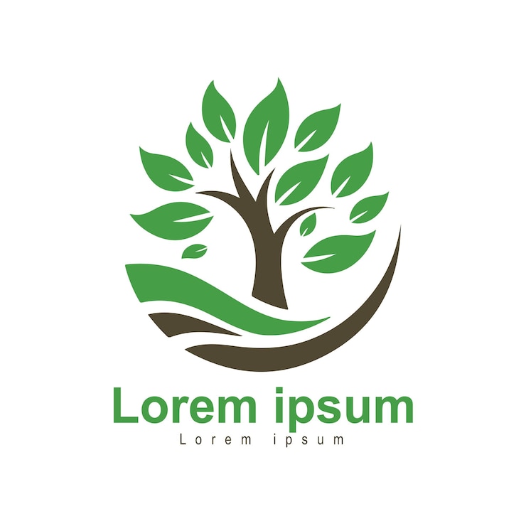 logo vectoriel d'une entreprise avec un arbre