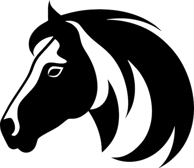 Vecteur logo vectoriel de haute qualité d'un cheval illustration vectorielle idéale pour le graphique de t-shirt