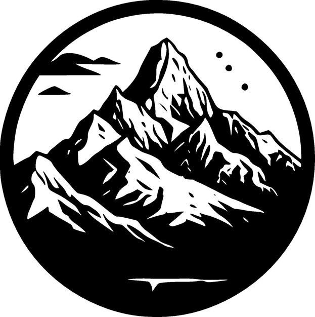 Vecteur logo vectoriel de haute qualité de montagne illustration vectorielle idéale pour le graphique de t-shirt