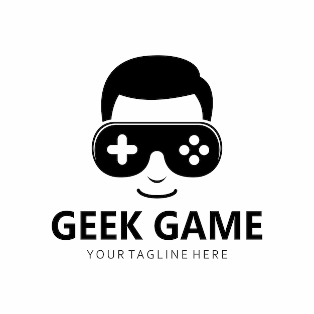logo vectoriel de jeu geek