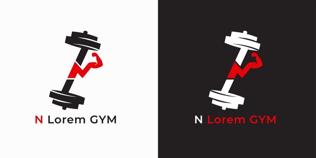 Logo Vectoriel Lettre N Gym