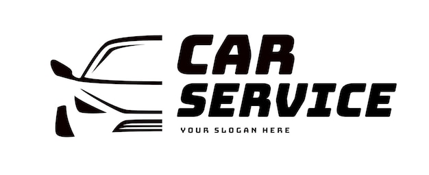 Logo Vectoriel De Service De Voiture Couleur Noire