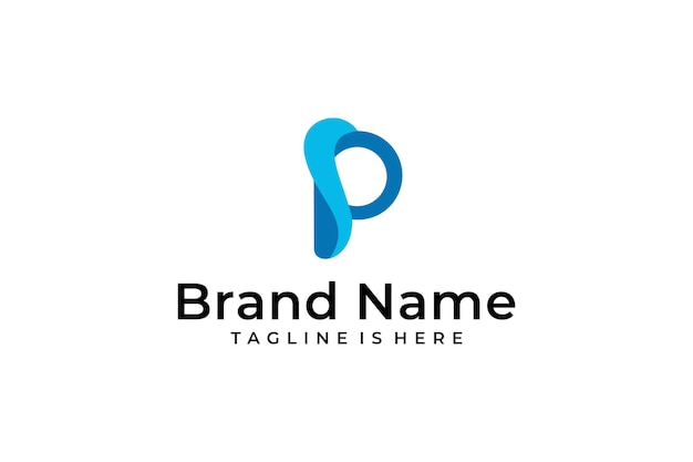 logo vectoriel simple lettre PS abstraite
