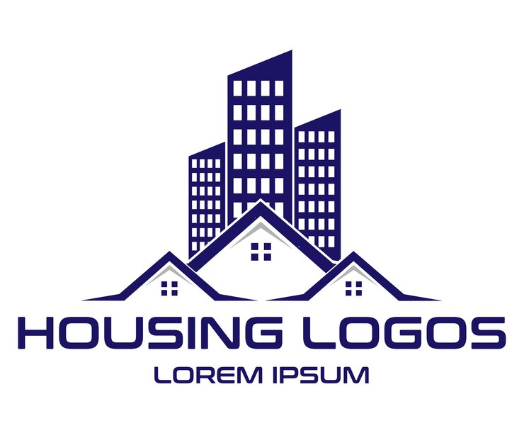 Vecteur logo vectoriel simple de logement d'élite de logement web