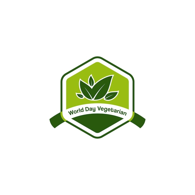 Logo Végétarien Avec Icône Feuille. Logo Végétalien