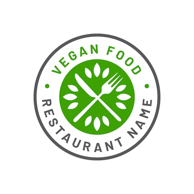 Logo Végétarien Logo Emblème