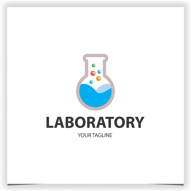 Logo De Verre Liquide De Laboratoire Vectoriel Modèle élégant Premium Vecteur Eps 10