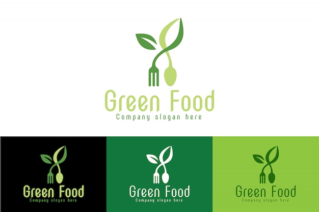 Logo Vert Et Aliments Sains