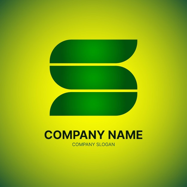 Logo Vert Créatif Avec Lettre S