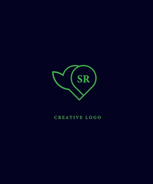 Le logo vert de SR Design Le logo vectoriel de SR pour les entreprises