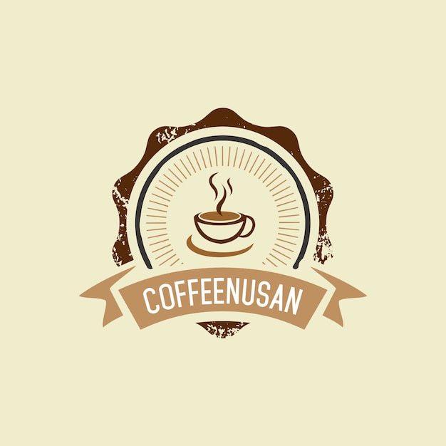 Vecteur logo vintage de café