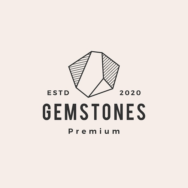 Logo Vintage Hipster Pierre Gemme