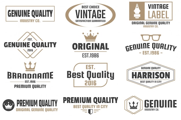 Logo Vintage Retro Vector Pour Bannière