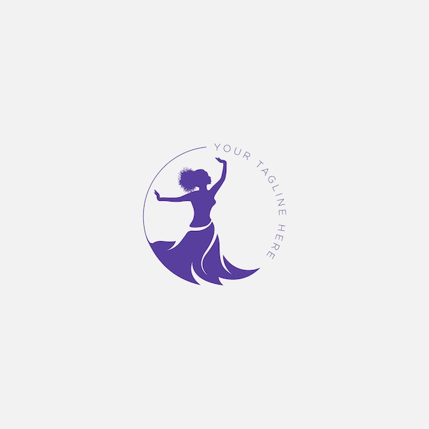 Logo Violet Femme Active Et Femme énergique