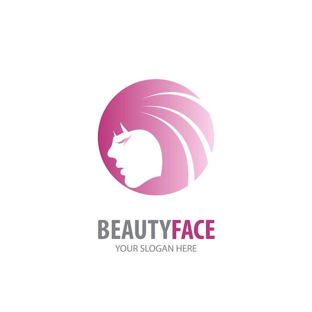 Logo De Visage De Beauté Pour Entreprise Commerciale. Conception Simple D'idée De Logotype De Visage De Beauté. Concept D'identité D'entreprise. Icône De Visage De Beauté Créative De La Collection D'accessoires.