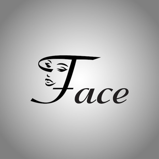 Logo de visage de femmes F