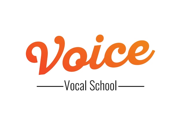 Logo vocal pour l'illustration vectorielle de l'école vocale sur fond transparent blanc