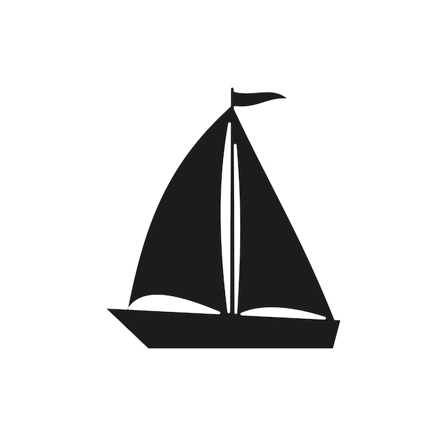 Vecteur le logo de la voile noire