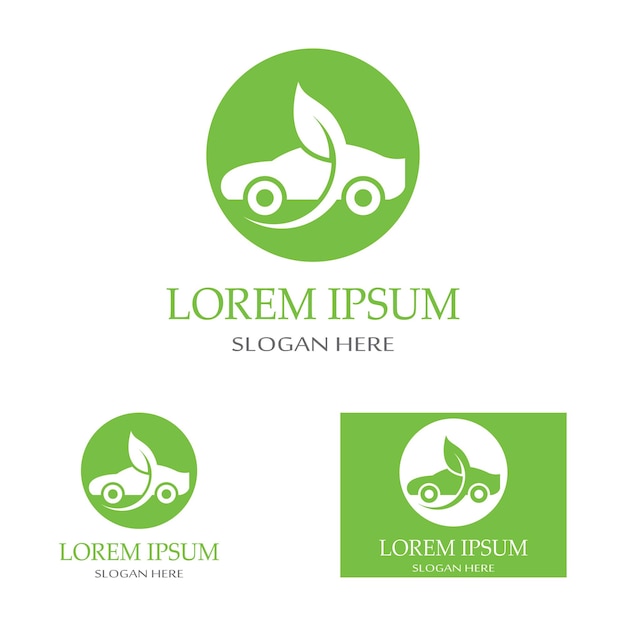 Logo De Voiture Eco Et Vecteur De Symbole