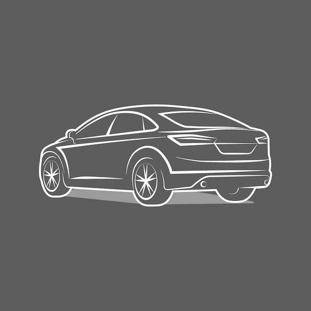 Logo voiture icône emblème Template Design Vector illustration