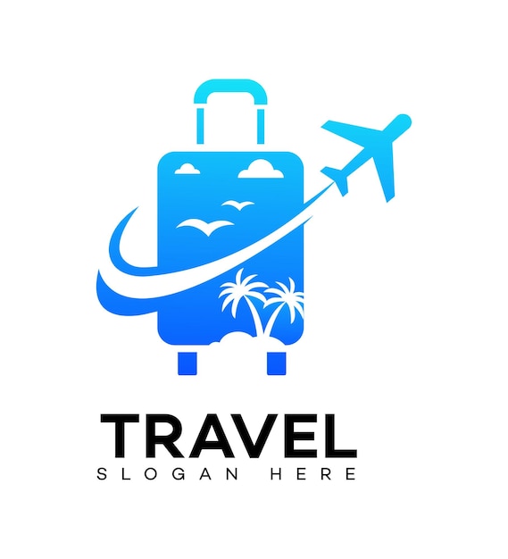Le logo des voyages et des visites Icon de la marque Identité du signe Symbole
