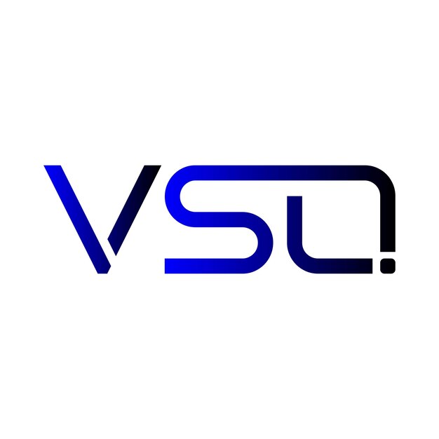 Le logo de VSQ est un monogramme minimal moderne, une identité de marque initiale, une typographie de lettres, une conception de symbole vectoriel.