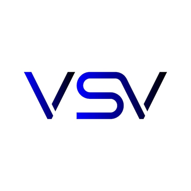 Logo VSV monogramme minimal moderne identité de marque initiale typographie lettres conception de symbole vectoriel