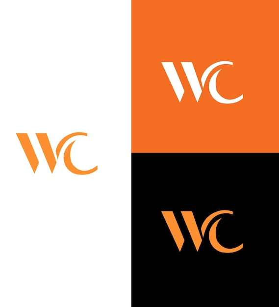 le logo wc wc les lettres wc le monogramme cw le logo cw la lettre cw le monagramme cw l'icône cw la conception du logo