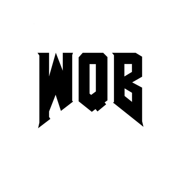 Le logo WQB est une combinaison de couleurs en noir et blanc WQB logo vectoriel WQB design WQB icône WQB alphabet WQB typographie logo design