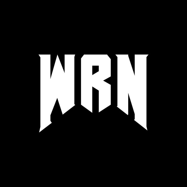 Le logo WRN est une combinaison de couleurs en noir et blanc, WRN vecteur WRN et WRN icône WRN alphabet WRN typographie.