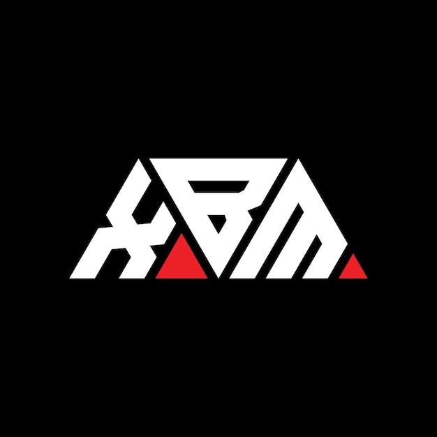 Le Logo De Xbm Est Un Triangle En Forme De Triangle, Un Monogramme, Un Modèle De Logo Vectoriel En Couleur Rouge, Un Logo Triangulaire, Un Logo Simple, élégant Et Luxueux.