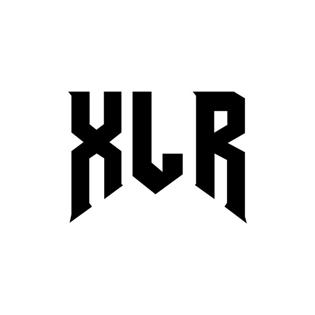 Le logo XLR est une combinaison de couleurs en noir et blanc, le logo XLR vectoriel, l'icône XLR, l'alphabet XLR et la typographie.