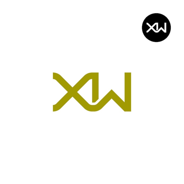 Le Logo Xw Monogram Est Conçu Avec Des Lettres Simples.