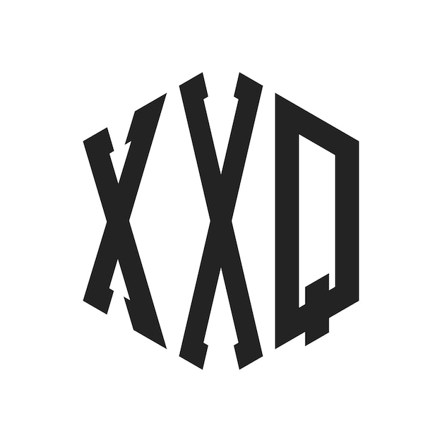 Le logo XXQ est une lettre initiale, un monogramme XXQ et une forme hexagonale.