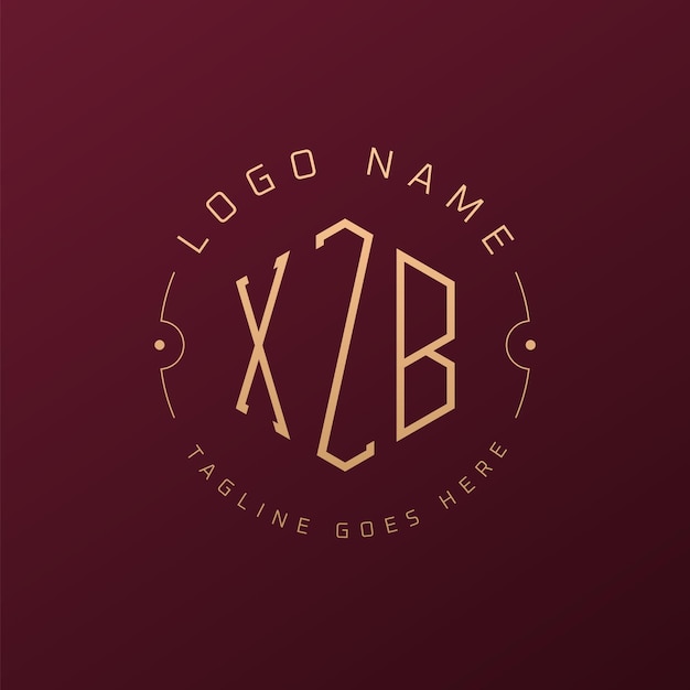Le logo XZB de luxe est conçu avec une lettre élégante, un monogramme XZB, un logo minimaliste, un polygone XZB et un modèle de design de logo.