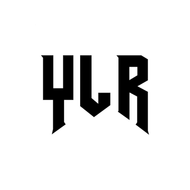 Le logo YLR est une combinaison de couleurs noire et blanche YLR logo YLR vecteur YLR design YLR icône YLR alphabet YLR typographie YLR logo design