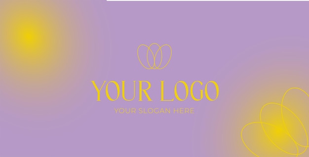 Vecteur logo de yoga fleur violet et jaune