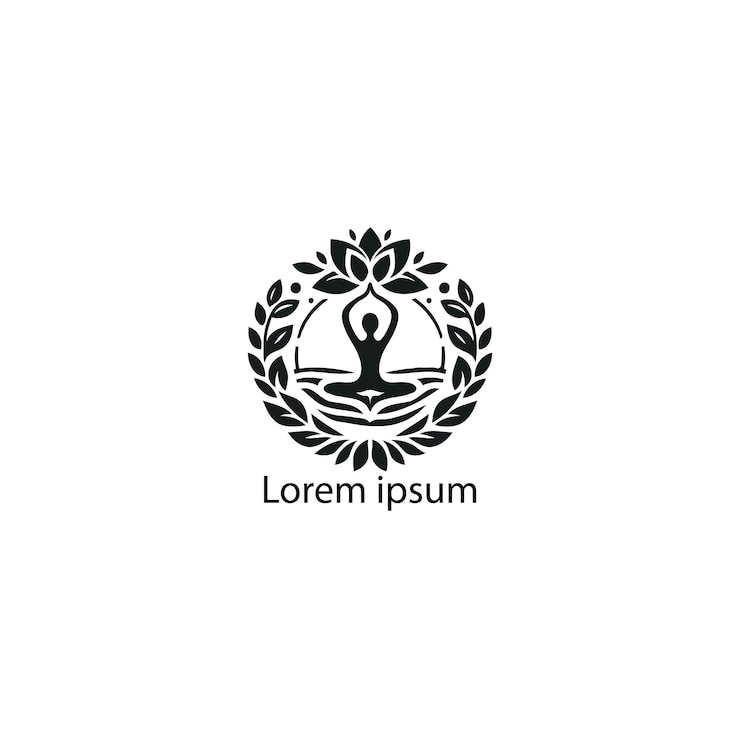 Vecteur un logo de yoga sur un fond blanc