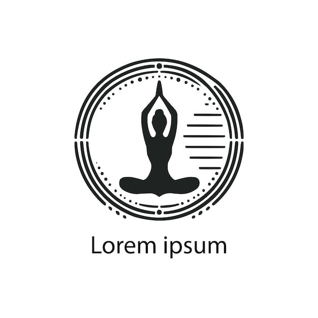 un logo de yoga sur fond blanc