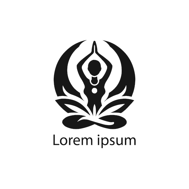 Un Logo De Yoga Sur Un Fond Blanc