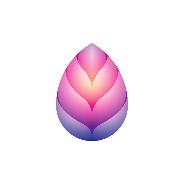 Logo De Yoga Lotus Moderne Coloré