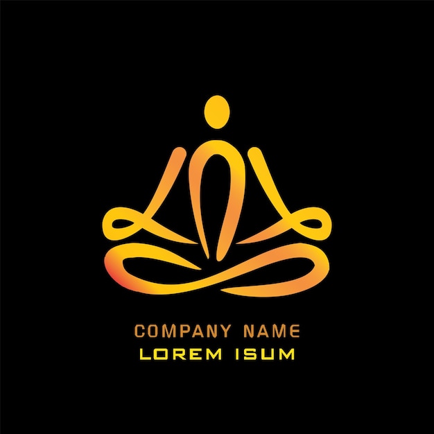 Logo de yoga simple et beau pour n'importe quel design