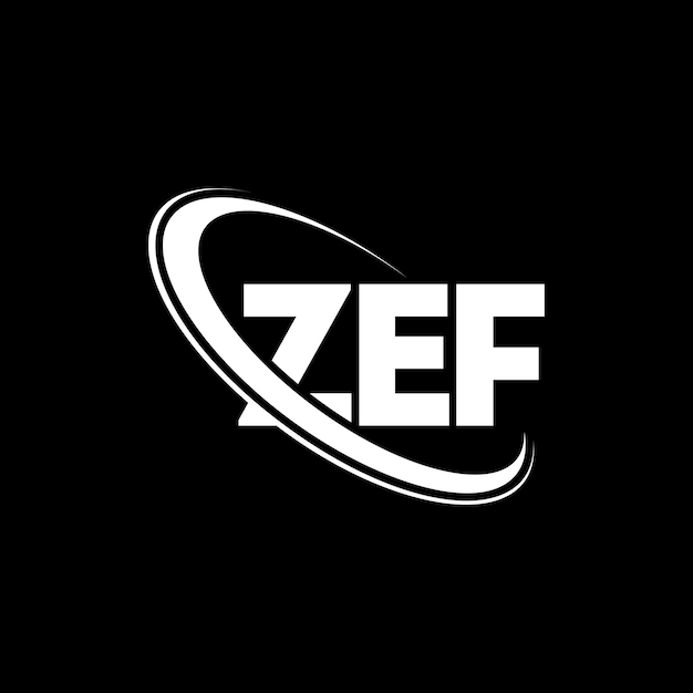 Vecteur logo zef zef lettre zef lettre logo design initiales logo zef lié par un cercle et un monogramme en majuscules logo zef typographie pour les entreprises technologiques et la marque immobilière