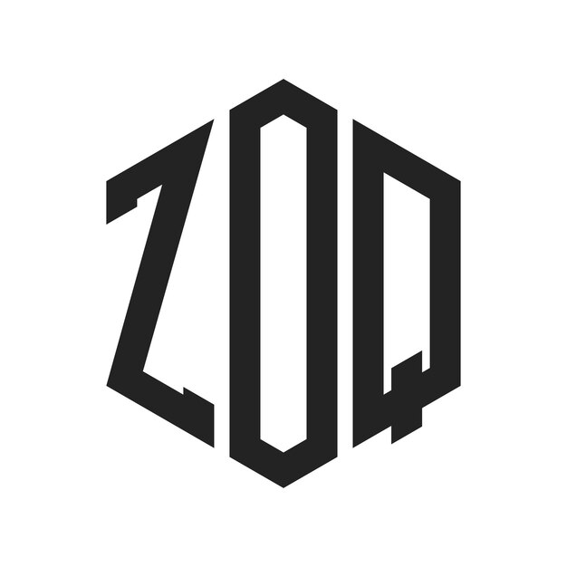 Le logo ZOQ est conçu avec les initiales ZOQ et le monogramme en forme d'hexagone.