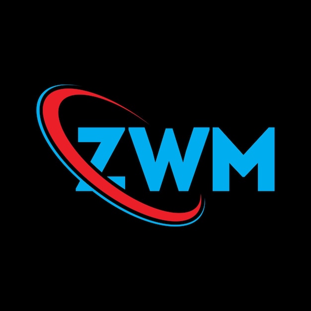 Logo ZWM ZWM lettre ZWM design de logo de lettre Initiales Logo Z WM lié à un cercle et à un monogramme en majuscules Logo Z W M typographie pour les entreprises technologiques et la marque immobilière