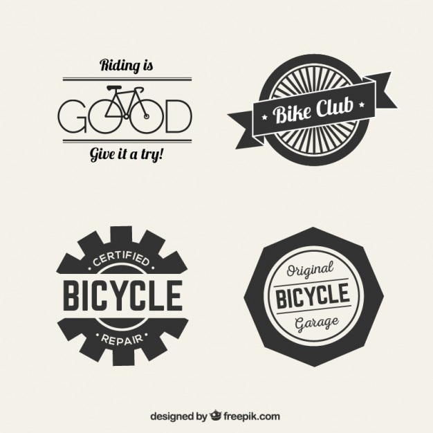 Logos De Bicyclettes Dans Le Style Rétro