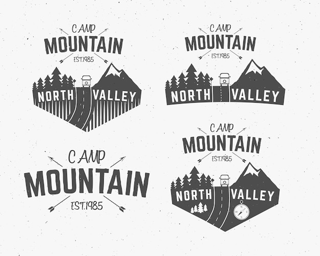 Logos De Camping De Montagne