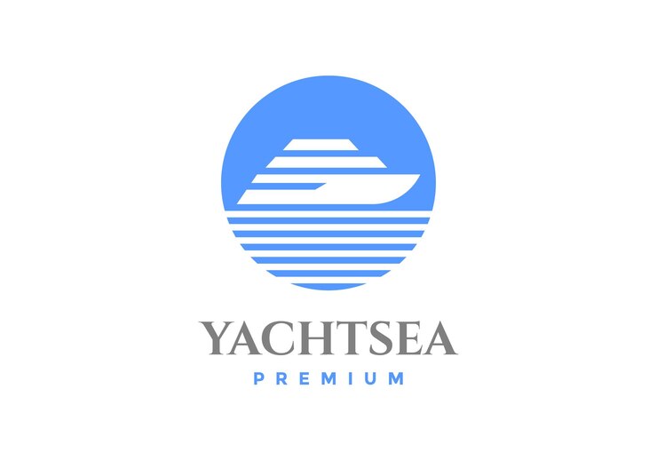 Vecteur les logos de cercle et de navire conviennent aux compagnies de croisières.