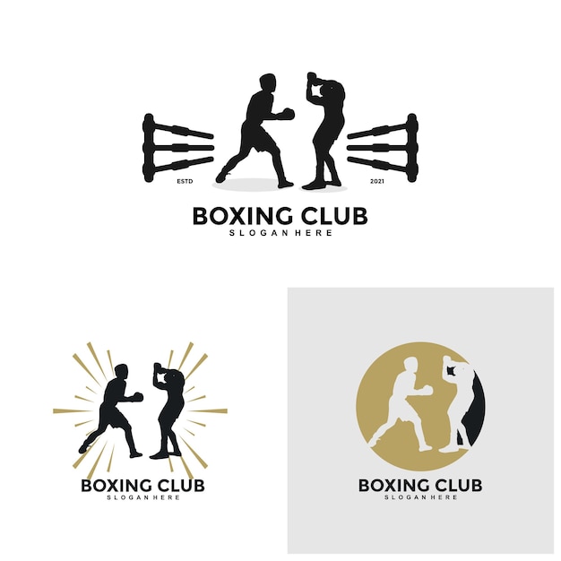Logos créatifs de concepts de conception de boxe