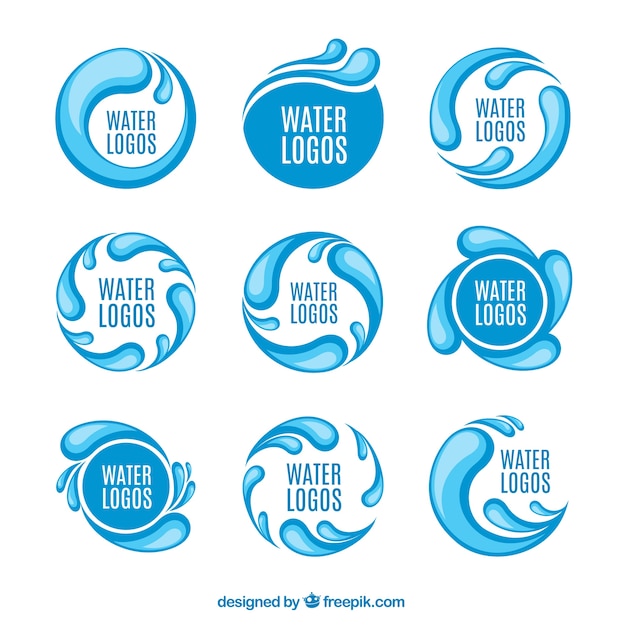 Vecteur logos d'eau